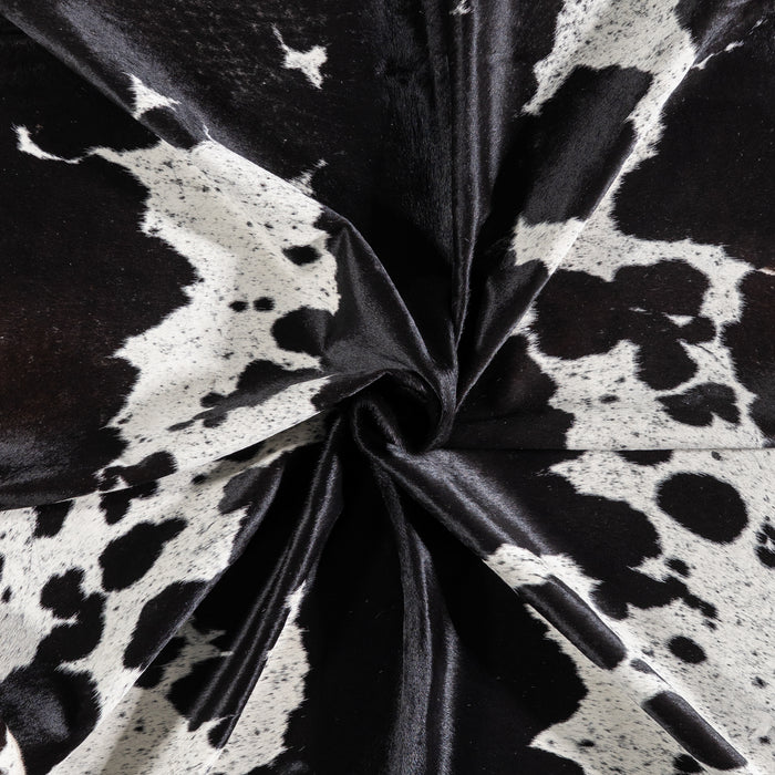 Brazilian Black Salt and Pepper Cowhide Rug Size 7'6" L x 6'5" W 5279