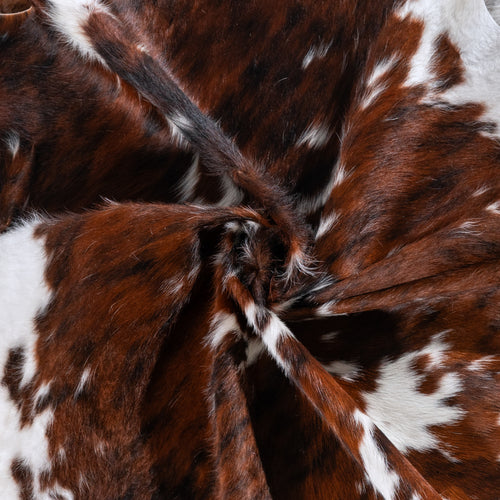 Tricolor Cowhide Rug Size 6'7" L x 6'1" W 6292