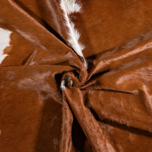 Brazilian Hereford Cowhide Rug Size 6'6" L x 7'5" W 4984