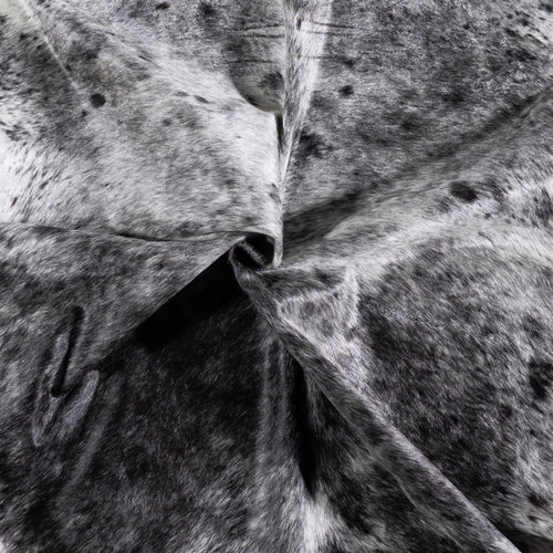 Brazilian Black Salt and Pepper Cowhide Rug Size 8'0" L x 6'7" W 5786