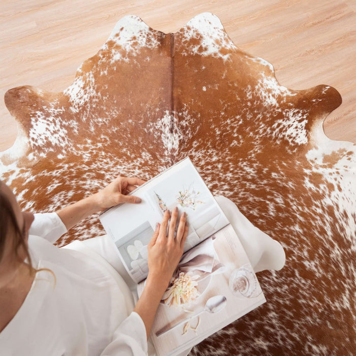 Brown Salt and Pepper Cowhide Rug