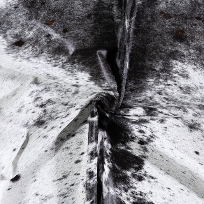 Brazilian Black Salt and Pepper Cowhide Rug Size 7'9" L x 7'0" W 5788