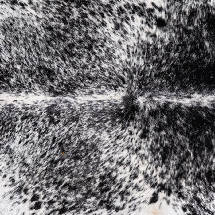 Brazilian Black Salt and Pepper Cowhide Rug Size 8'5" L x 6'6" W 5789