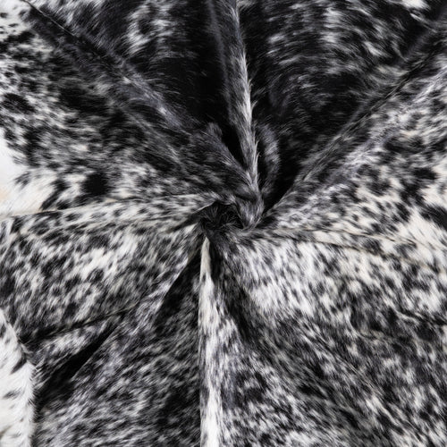 Brazilian Black Salt and Pepper Cowhide Rug Size 8'5" L x 6'6" W 5789