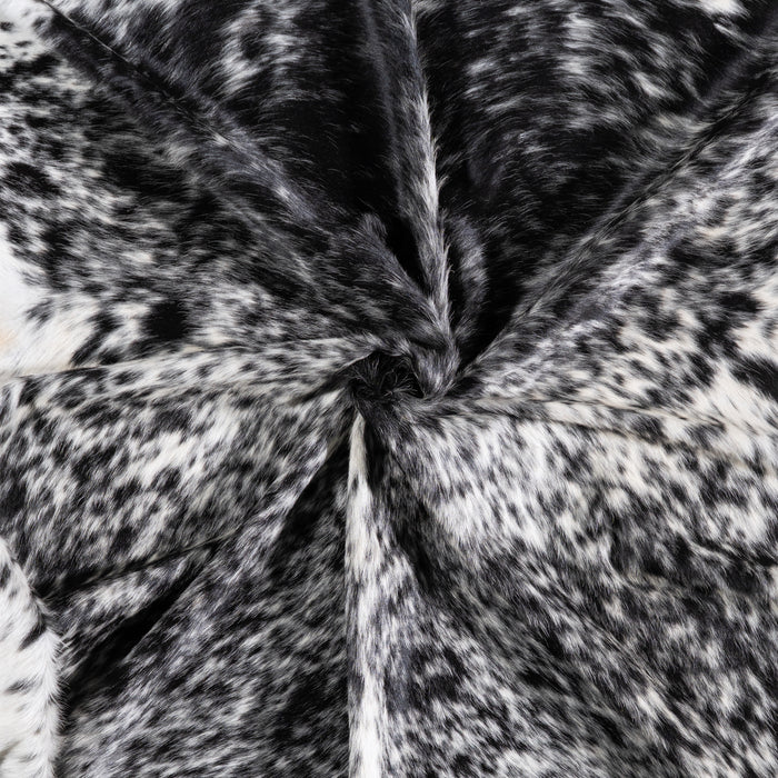 Brazilian Black Salt and Pepper Cowhide Rug Size 8'5" L x 6'6" W 5789
