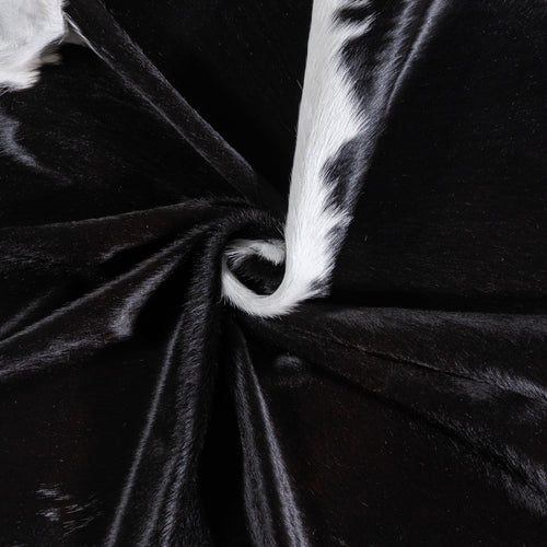 Brazilian Black and White Cowhide Rug Size 7'10" L x 6'10" W 5983