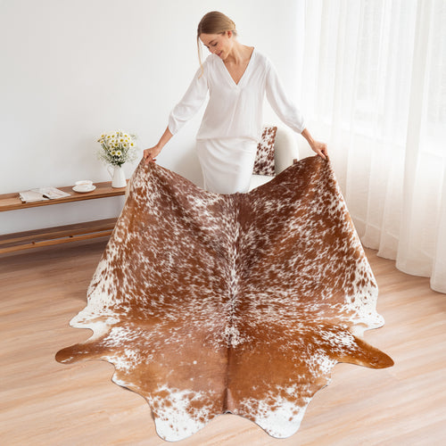 Brown Salt and Pepper Cowhide Rug