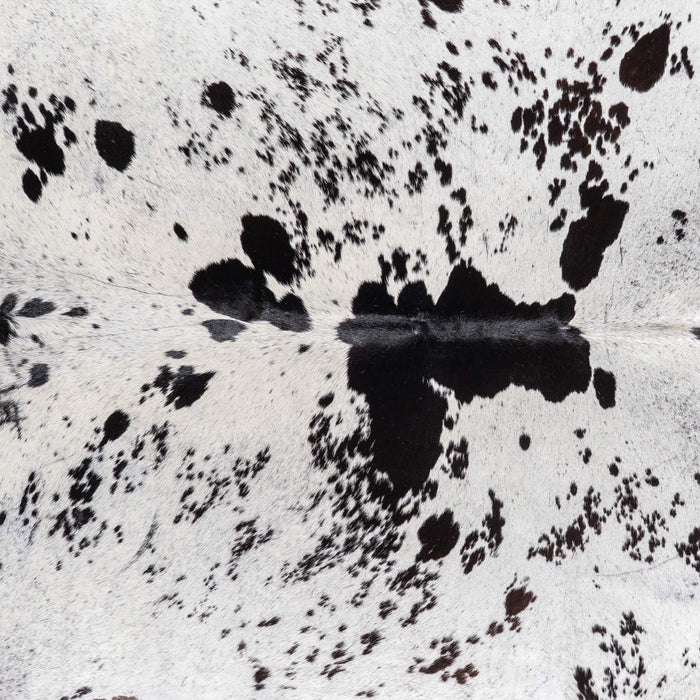 Brazilian Black Salt and Pepper Cowhide Rug Size 7'8" L x 6'6" W 5285