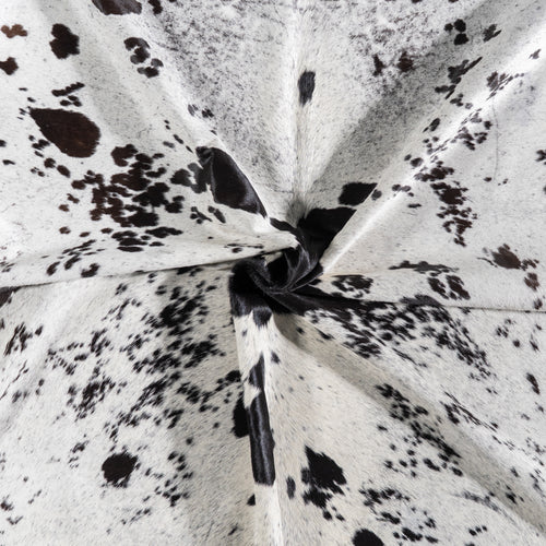 Brazilian Black Salt and Pepper Cowhide Rug Size 7'8" L x 6'6" W 5285