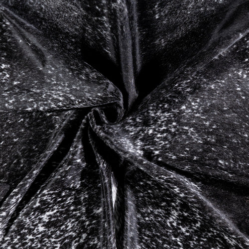 Brazilian Black Salt and Pepper Cowhide Rug Size 7'10" L x 6'11" W 5790