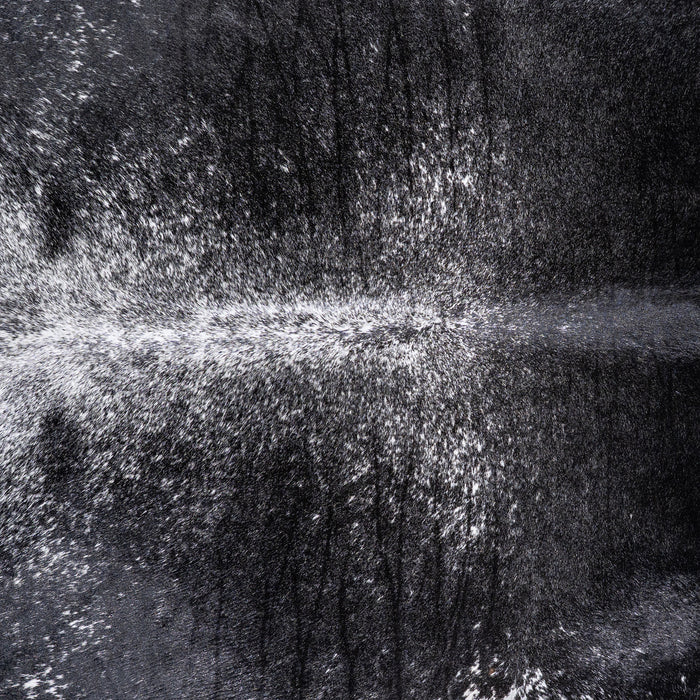 Brazilian Black Salt and Pepper Cowhide Rug Size 7'6" L x 6'5" W 5985