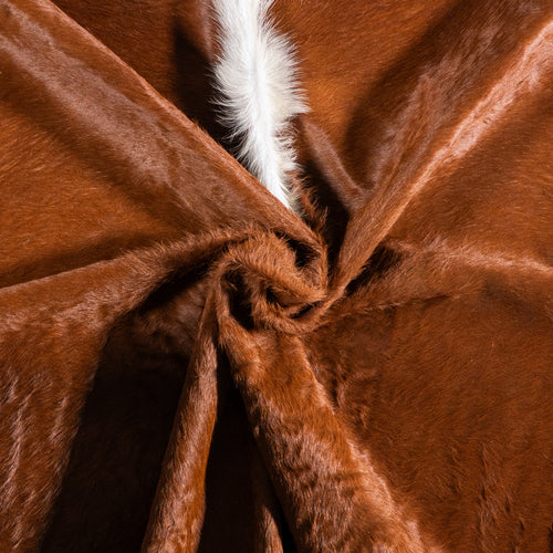 Brazilian Hereford Cowhide Rug Size 7'8" L x 6'6" W 4989