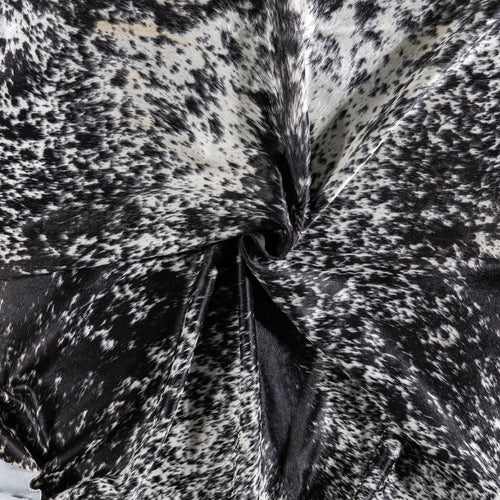 Brazilian Black Salt and Pepper Cowhide Rug Size 8'7" L x 7'0" W 5287