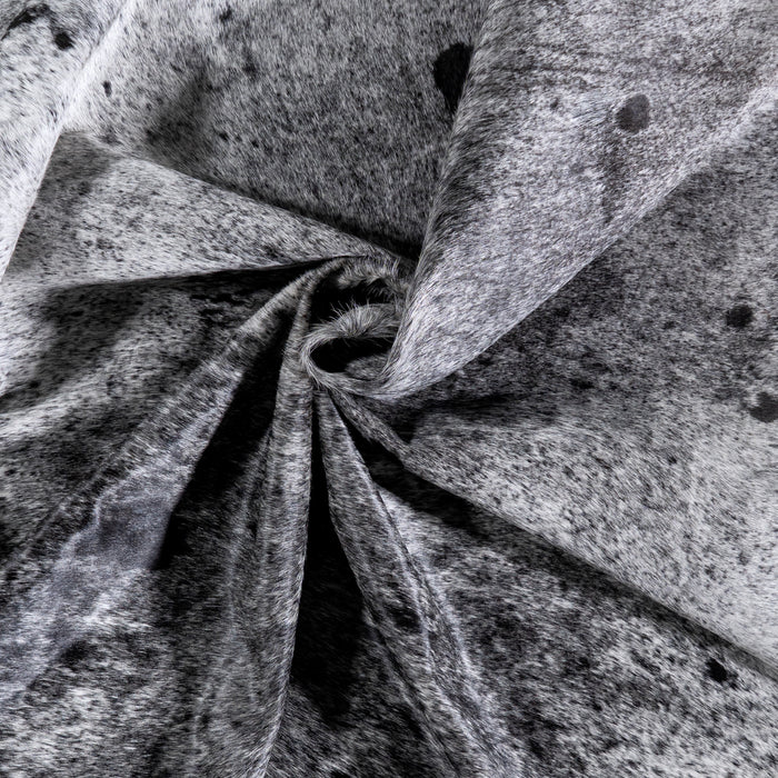 Brazilian Black Salt and Pepper Cowhide Rug Size 8'1" L x 6'6" W 5986