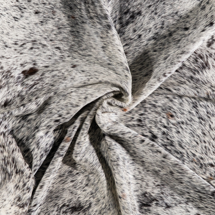 Brazilian Black Salt and Pepper Cowhide Rug Size 7'8" L x 6'4" W 5288