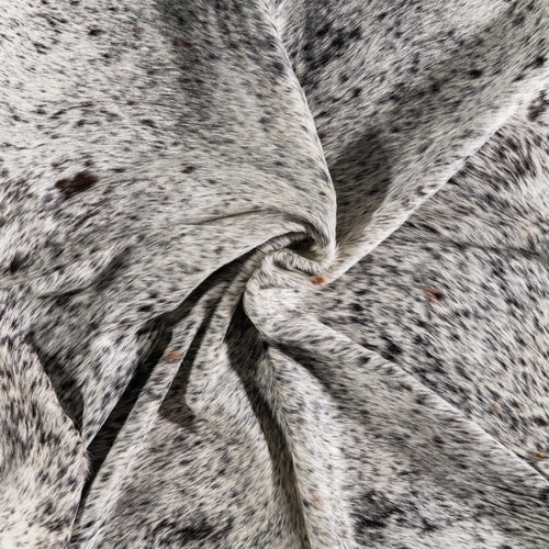 Brazilian Black Salt and Pepper Cowhide Rug Size 7'8" L x 6'4" W 5288