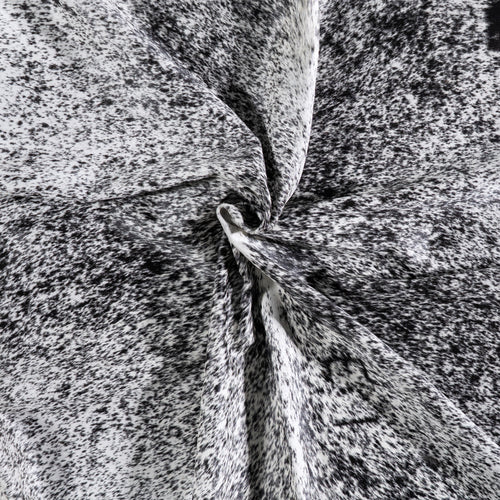 Brazilian Black Salt and Pepper Cowhide Rug Size 7'5" L x 6'9" W 5793