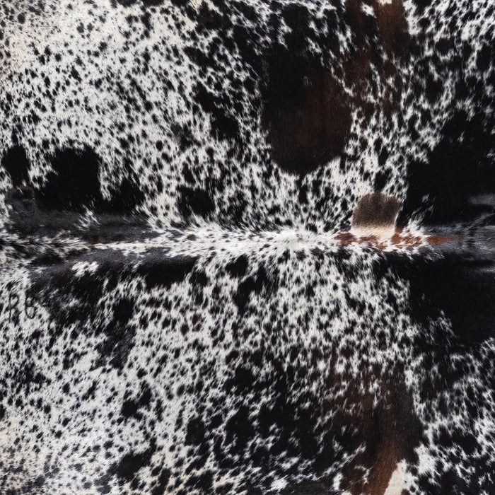 Brazilian Black Salt and Pepper Cowhide Rug Size 7'10" L x 7'1" W 5289