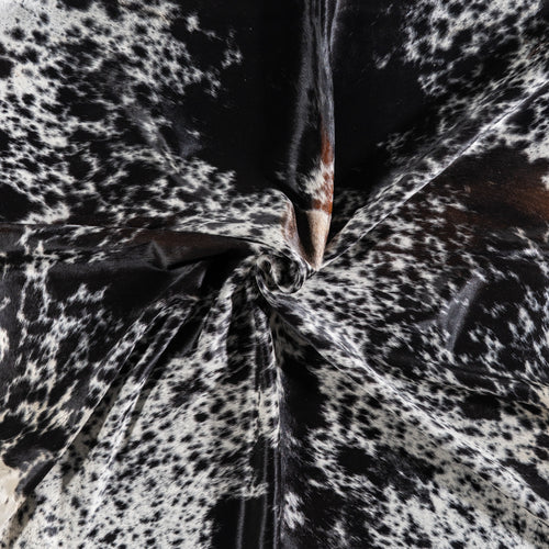 Brazilian Black Salt and Pepper Cowhide Rug Size 7'10" L x 7'1" W 5289