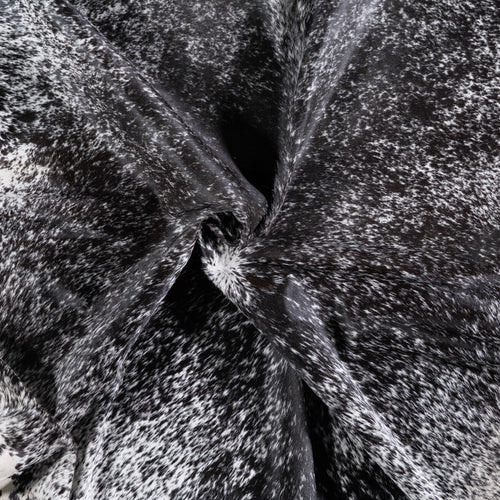 Brazilian Black Salt and Pepper Cowhide Rug Size 7'11" L x 7'2" W 5794