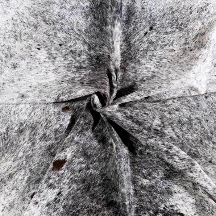 Brazilian Black Salt and Pepper Cowhide Rug Size 7'11" L x 7'0" W 5795