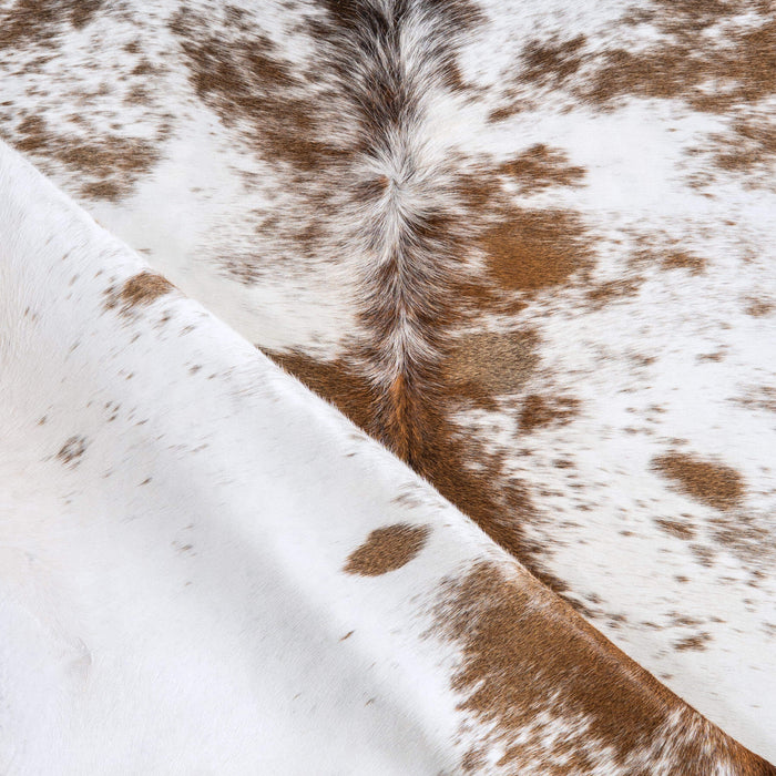 Brown Salt and Pepper Cowhide Rug Size 6'6" L x 6'6" W 6494