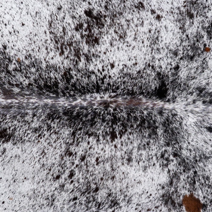 Brazilian Black Salt and Pepper Cowhide Rug Size 8'0" L x 7'0" W 5991