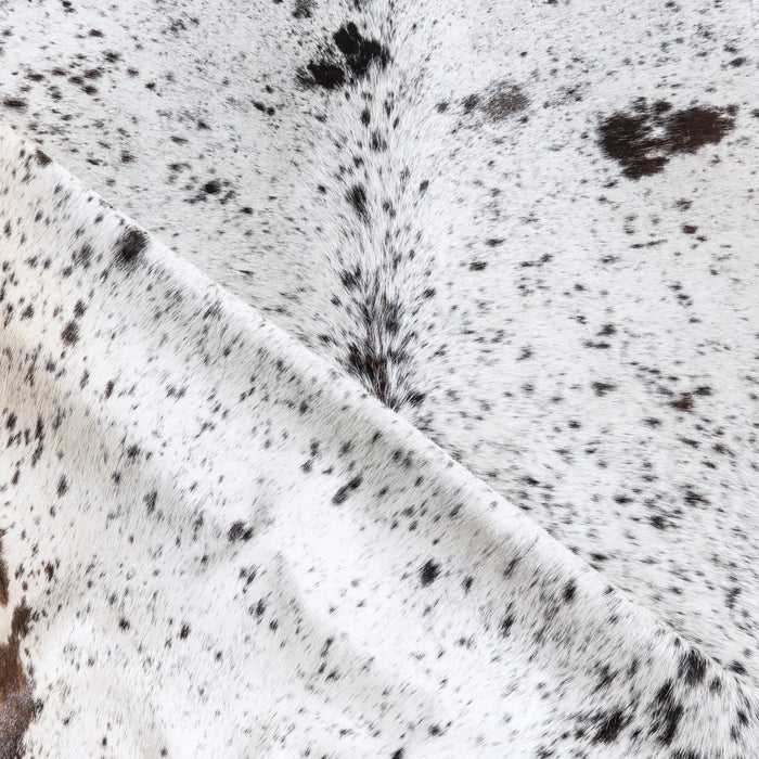 Black Salt and Pepper Cowhide Rug Size 7'6" L x 7'3" W 6495