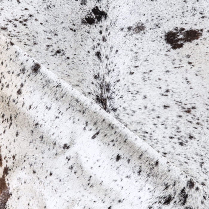 Black Salt and Pepper Cowhide Rug Size 7'6" L x 7'3" W 6495