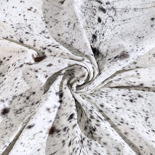 Black Salt and Pepper Cowhide Rug Size 7'6" L x 7'3" W 6495