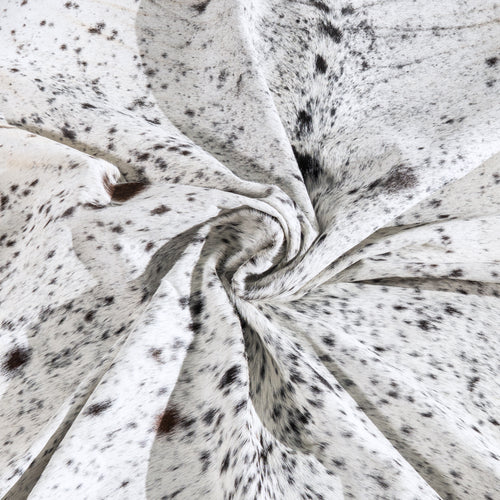 Black Salt and Pepper Cowhide Rug Size 7'6" L x 7'3" W 6495