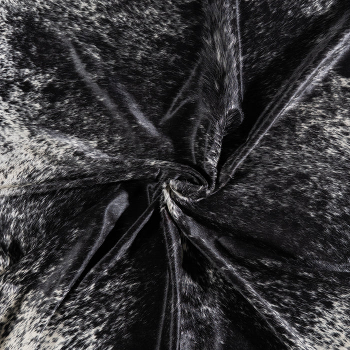 Brazilian Black Salt and Pepper Cowhide Rug Size 8'3" L x 7'2" W 5293