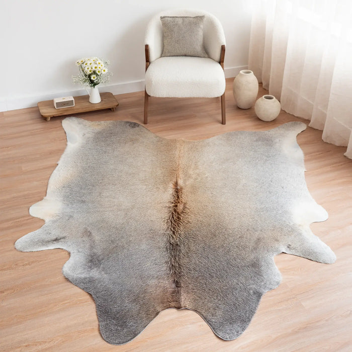 Grey Beige Cowhide Rug | Ecowhides