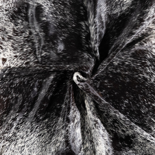 Brazilian Black Salt and Pepper Cowhide Rug Size 7'2" L x 6'3" W 5294