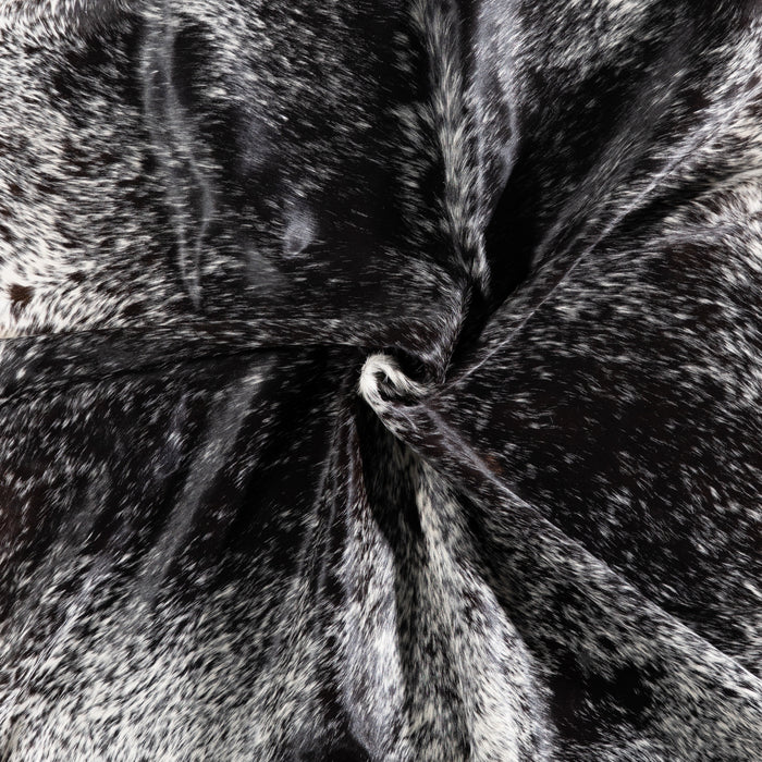 Brazilian Black Salt and Pepper Cowhide Rug Size 7'2" L x 6'3" W 5294