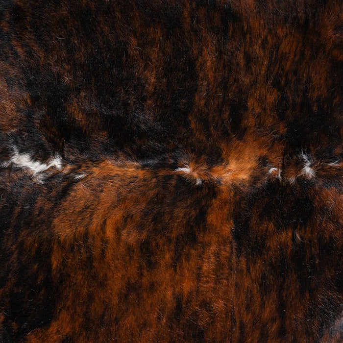 Tricolor Brindle Mix Cowhide Rug Size 6'10" L x 6'8" W 6497