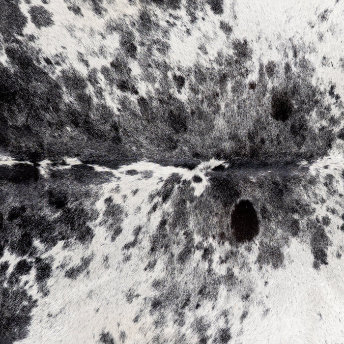 Brazilian Black Salt and Pepper Cowhide Rug Size 7'6" L x 6'5" W 5296