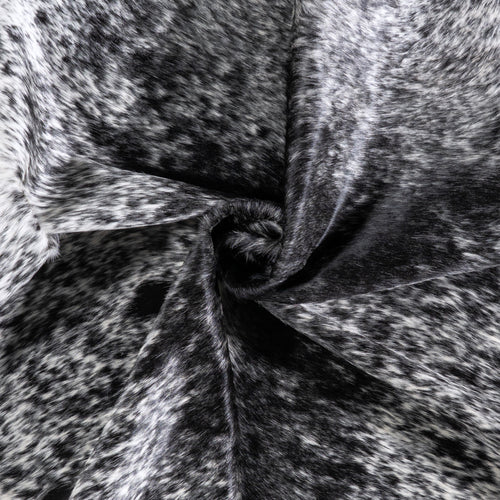 Brazilian Black Salt and Pepper Cowhide Rug Size 7'0" L x 6'1" W 5998