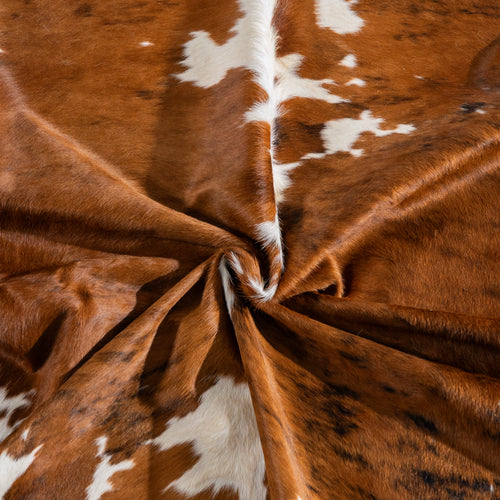 Tricolor Cowhide Rug Size 7'6" L x 6'11" W 4082