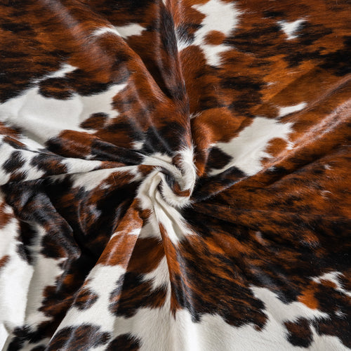 Tricolor Cowhide Rug Size 7'8" L x 7'2" W 4149