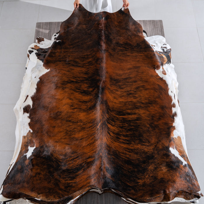 Brindle Cowhide Rug Size 7'4" L x 6'10" W 4084