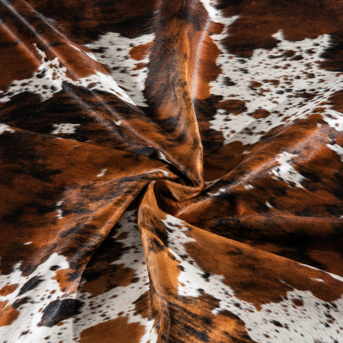 Tricolor Cowhide Rug Size 7'5" L x 6'10" W 4155