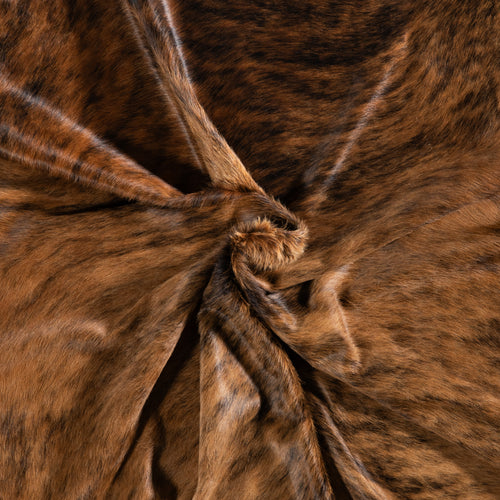 Brazilian Brindle Cowhide Rug Size 7'5" L x 6'8" W 3544