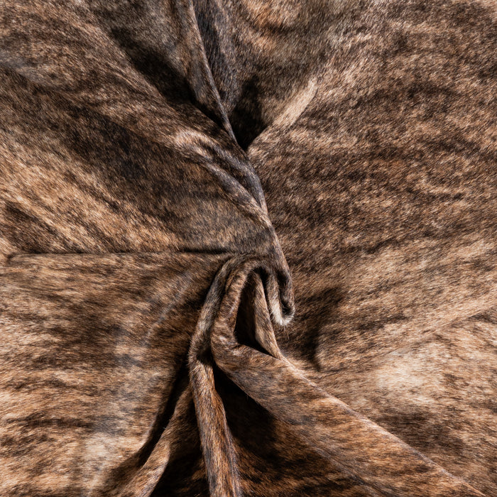 Brazilian Brindle Cowhide Rug Size 6'10" L x 5'2" W 3391