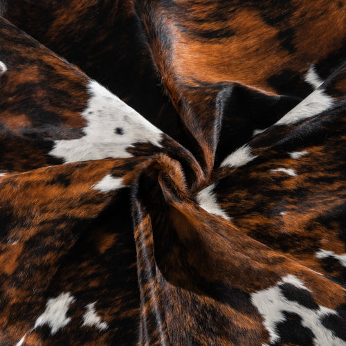 Tricolor Cowhide Rug Size 6'7" L x 6'6" W 4159