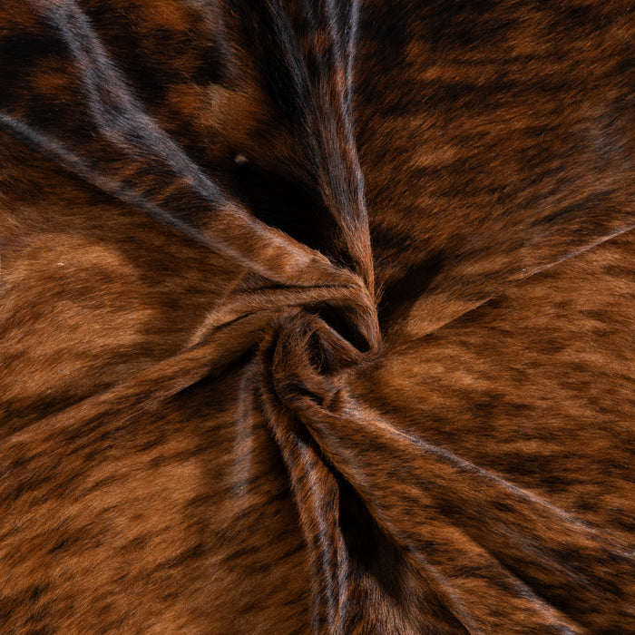 Brazilian Brindle Cowhide Rug Size 7'1" L x 6'5" W 3395