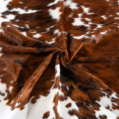 Tricolor Cowhide Rug Size 7'7" L x 6'9" W 4161