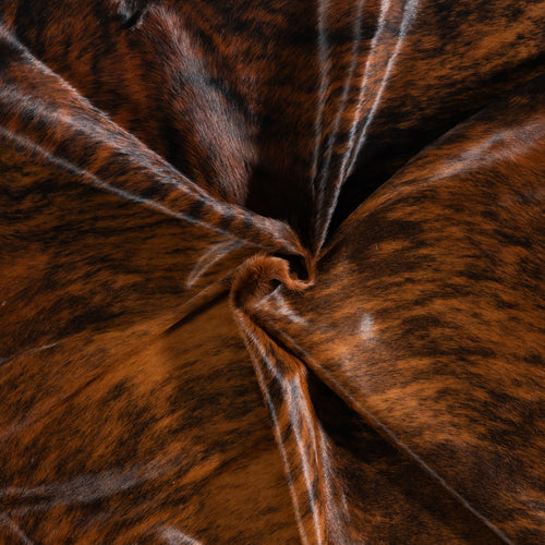 Brazilian Brindle Cowhide Rug Size 7'3" L x 6'2" W 3550