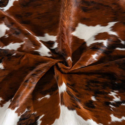 Tricolor Cowhide Rug Size 6'6" L x 6'8" W 4163