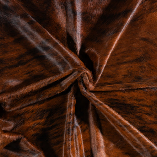 Brazilian Brindle Cowhide Rug Size 7'4" L x 7'0" W 3751